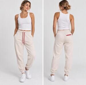 Birdie Golf Jogger Sweatpants XL Pink Athletic Lounge Zip Pockets Made in USA